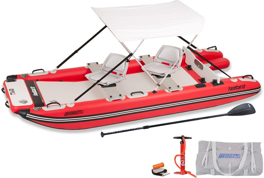 12 Foot Sea Eagle Boats | FastCat12 Swivel Seat Canopy Package