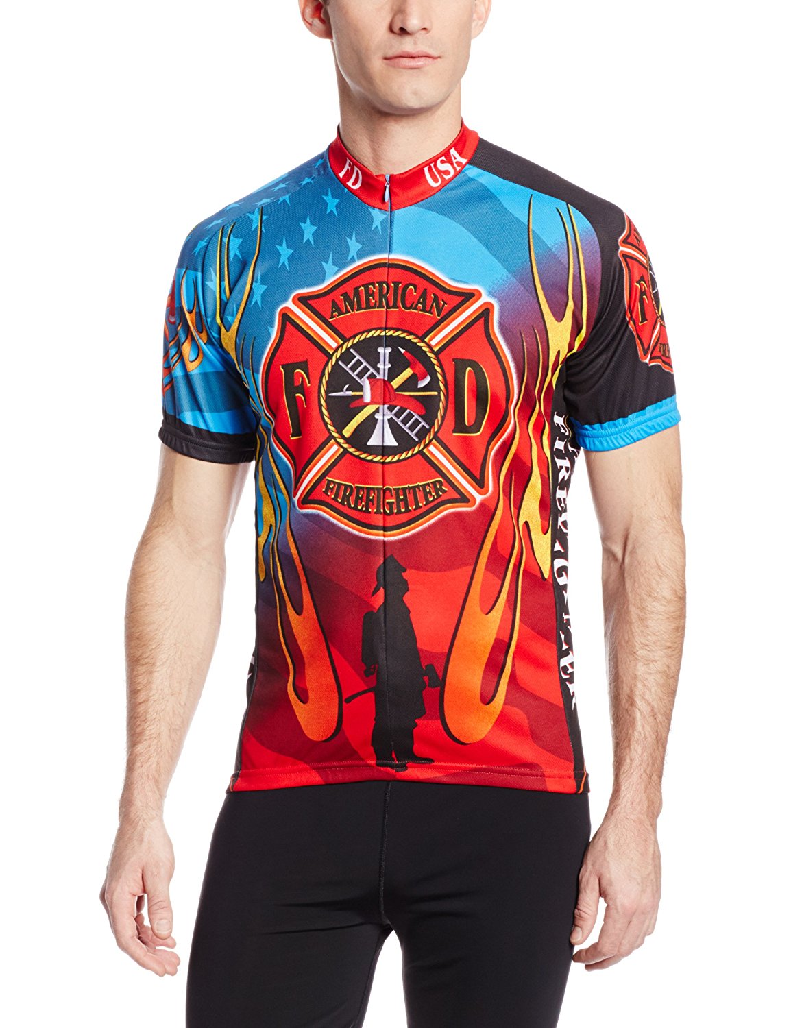 Men's American Firefighter Cycling Jersey