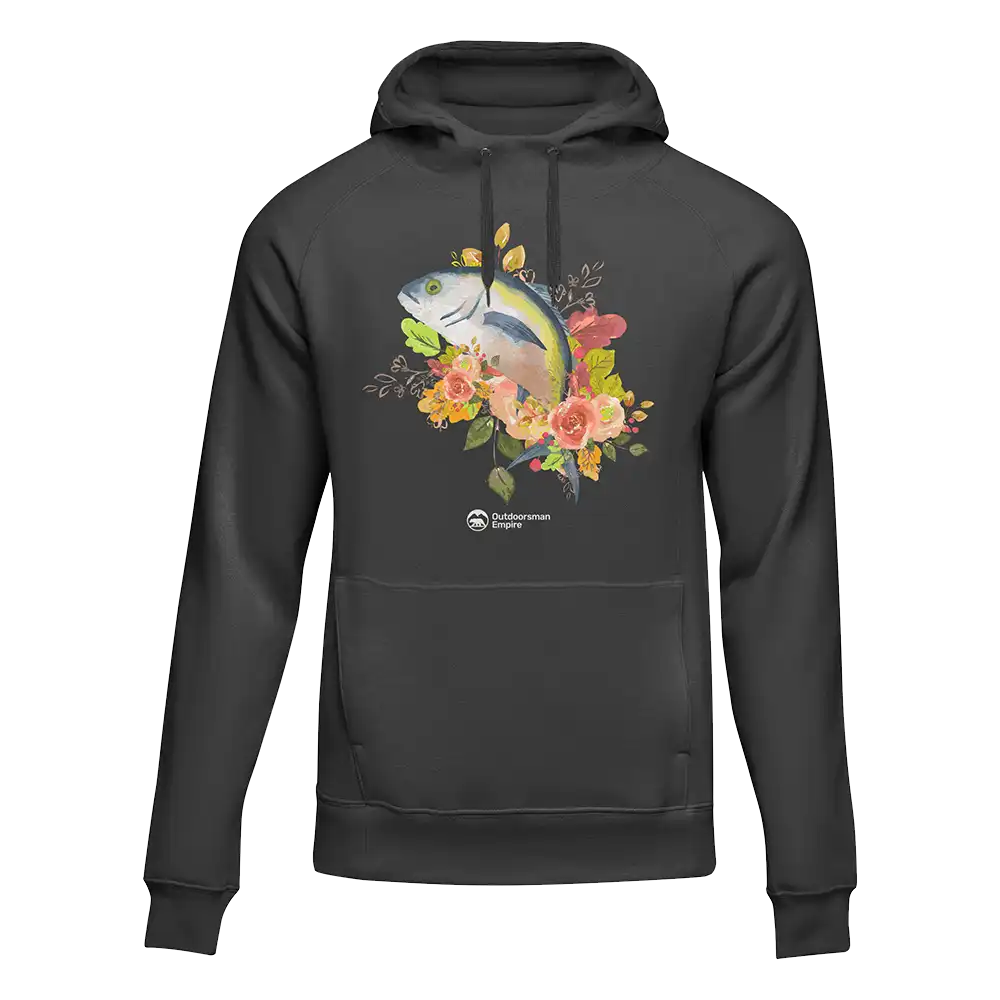 Outdoorzees Unisex Fishing Flower Hoodie