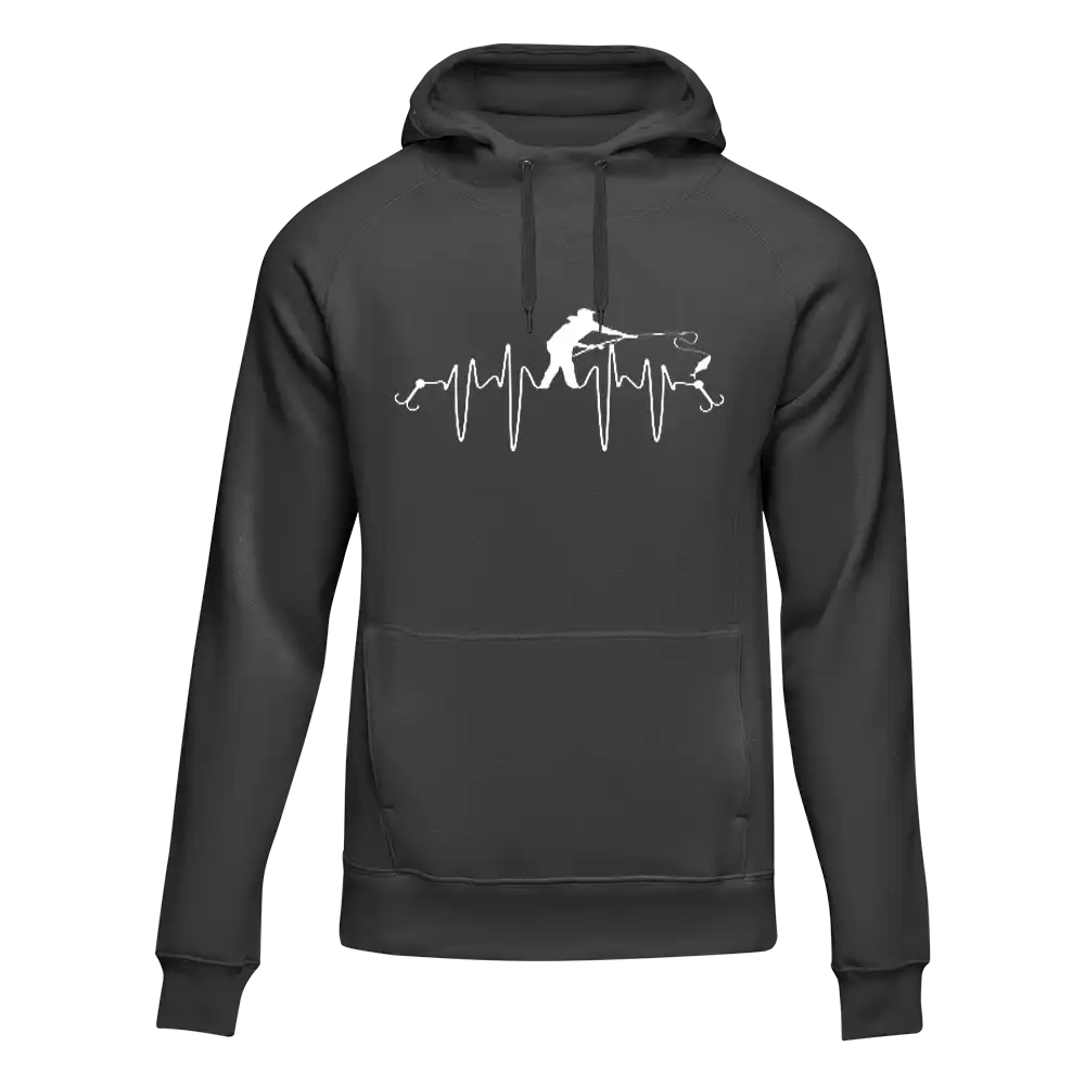 Outdoorzees Unisex Fishing Heart Beat Hoodie