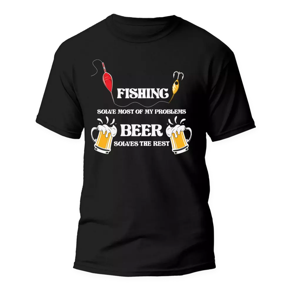 Outdoorzees Unisex 'Fishing Solves All My Problems' T-Shirt