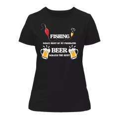Outdoorzees Women's 'Fishing Solves Most Of My Problems' T-Shirt