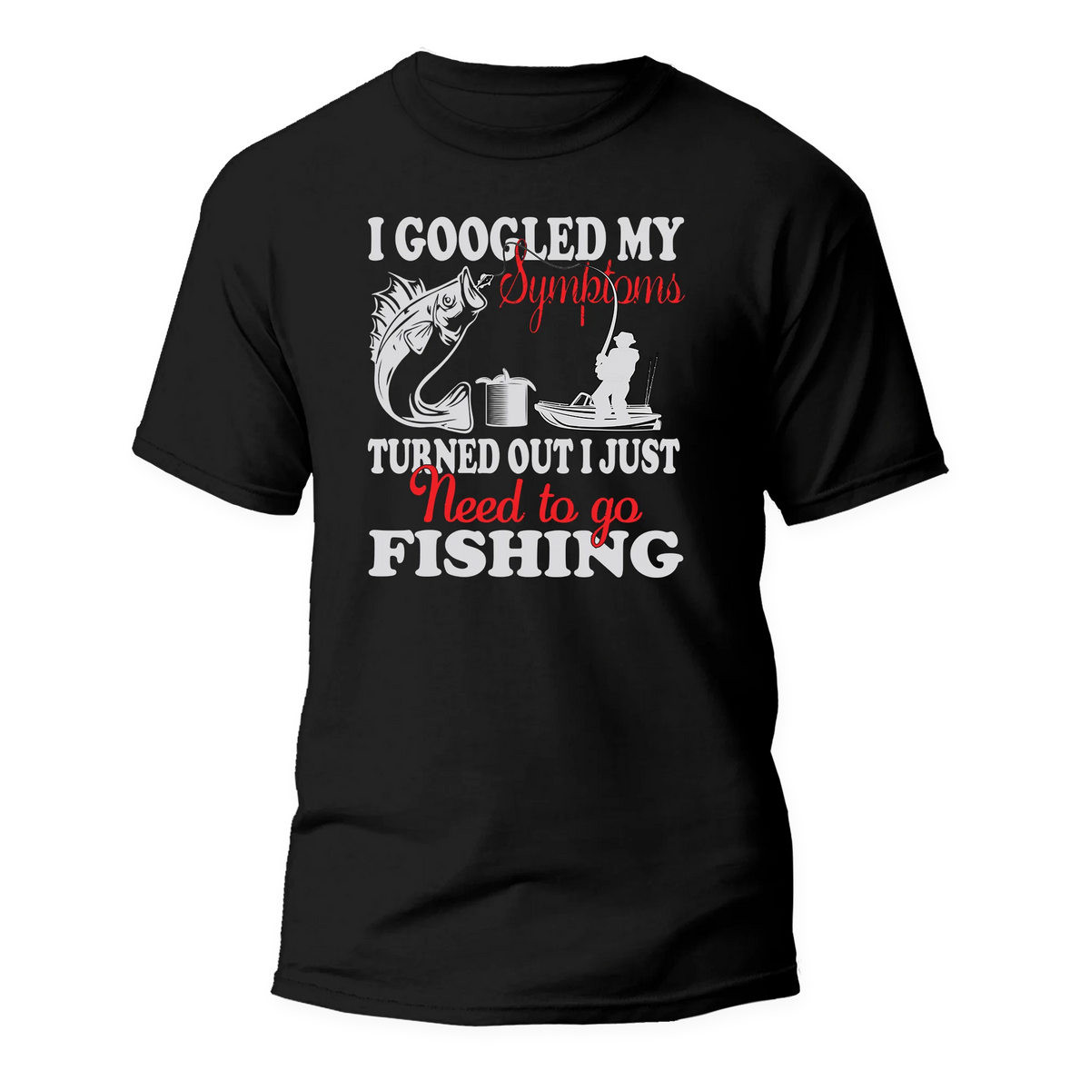 Outdoorzees Unisex Fishing Symptoms T-Shirt
