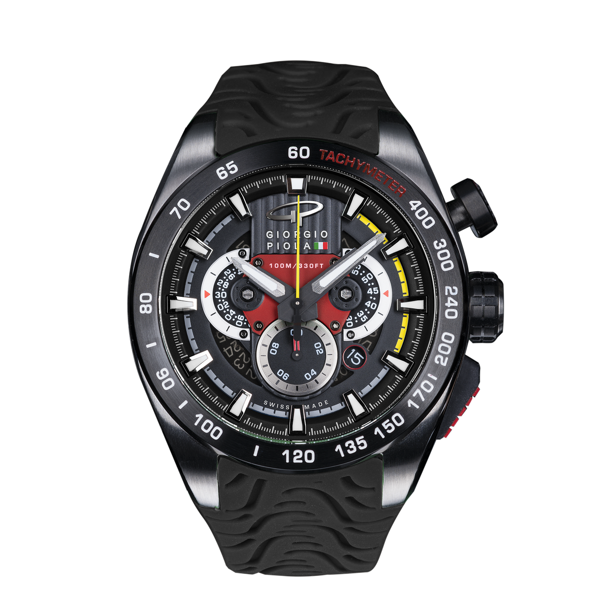 Giorgio Piola Design Men's SHIFT Swiss Sport Chrono Watch - Black Dial - 100m