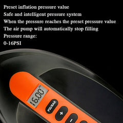 16 PSI, 70L/min SUP Surf Paddle Board Canoe Inflatable Boat Car Bike Electric Air Pump 12V Vehicle Power Supply