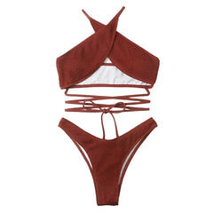 Sexikinis KrisKay Women's Two-Piece Halter Bikini Swimsuit
