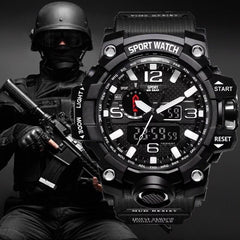 Men's Watch with Analog & LED Digital Display