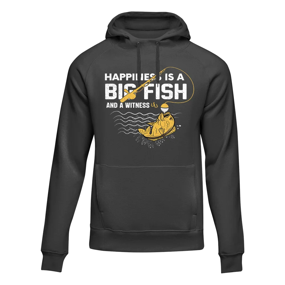 Outdoorzees Unisex 'Happiness Is A Big Fish' Hoodie
