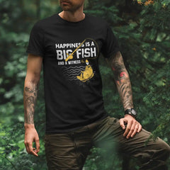 Outdoorzees Unisex 'Happiness Is A Big Fish' T-Shirt