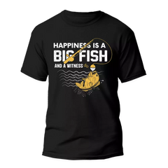 Outdoorzees Unisex 'Happiness Is A Big Fish' T-Shirt