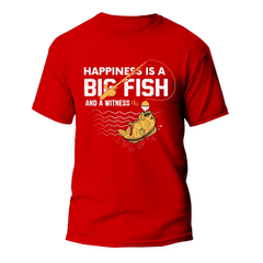 Outdoorzees Unisex 'Happiness Is A Big Fish' T-Shirt