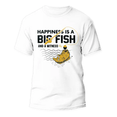 Outdoorzees Unisex 'Happiness Is A Big Fish' T-Shirt