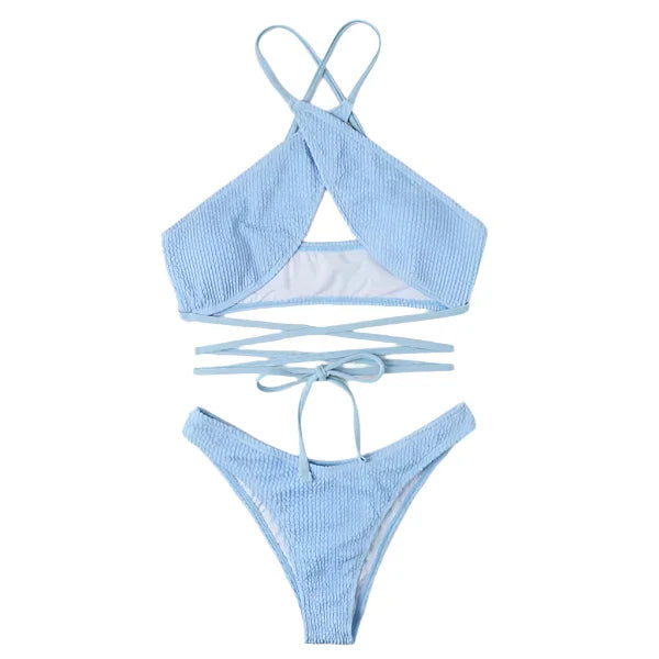 Sexikinis KrisKay Women's Two-Piece Halter Bikini Swimsuit