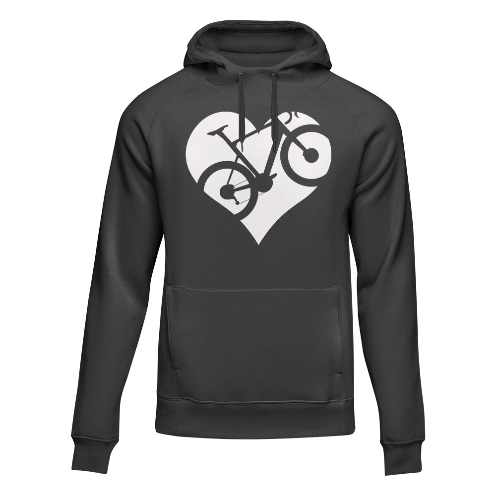 Outdoorzees Unisex Heart Bike Fleece Hoodie