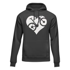 Outdoorzees Unisex Heart Bike Fleece Hoodie