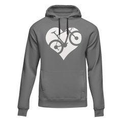 Outdoorzees Unisex Heart Bike Fleece Hoodie