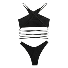 Sexikinis KrisKay Women's Two-Piece Halter Bikini Swimsuit