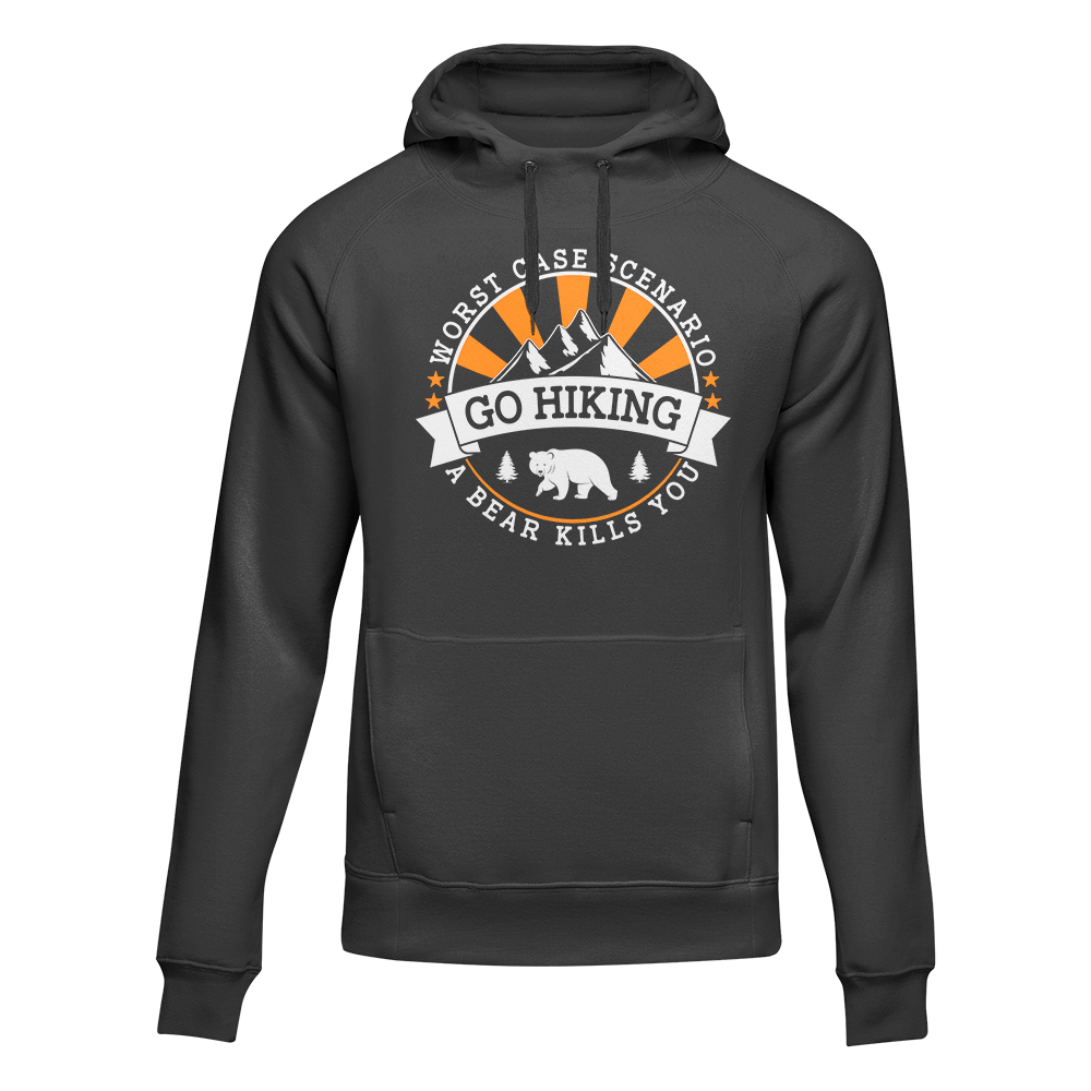 Outdoorzees Unisex 'Hiking Worst Case Scenario' Fleece Hoodie