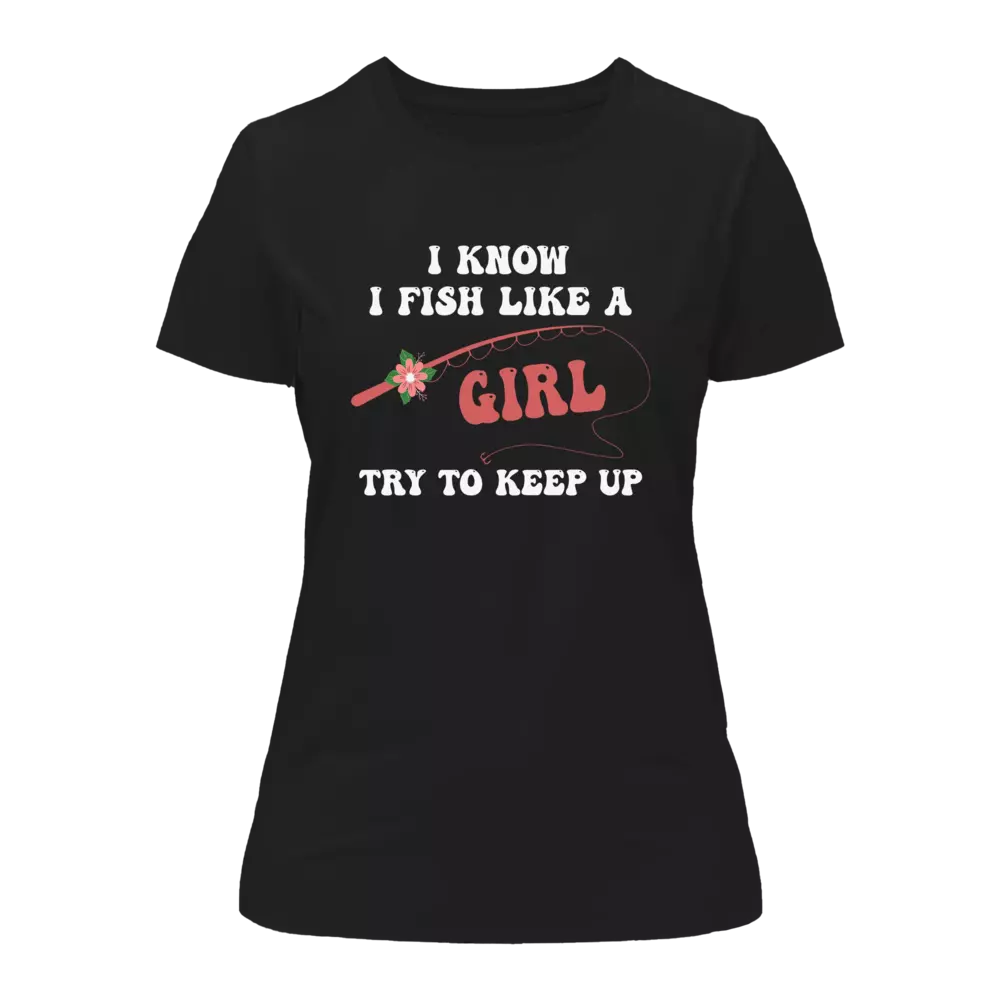 Outdoorzees Women's 'I Fish Like A Girl' T-Shirt