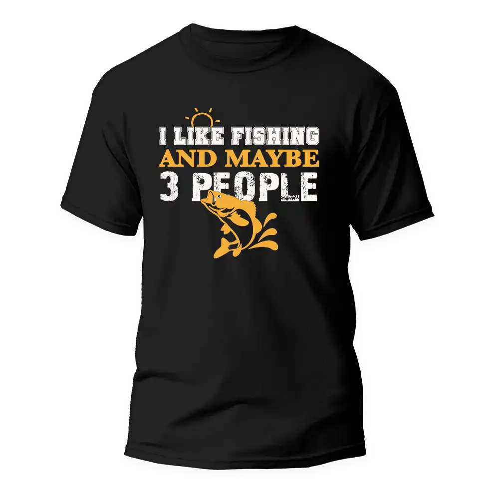 Outdoorzees Unisex 'I Like Fishing And Maybe Like 3 People' T-Shirt