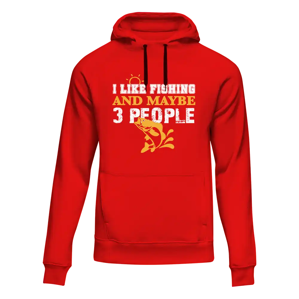 Outdoorzees Unisex 'I Like Fishing And Maybe Like 3 People' Hoodie