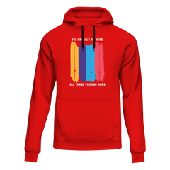 Outdoorzees Unisex 'I Really Need All These Fishing Rods' Hoodie