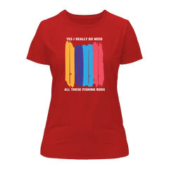Outdoorzees Women's 'I Really Need All These Fishing Rods' T-Shirt