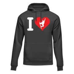 Unisex Adult's 'I Love Snowboarding' Fleece Hoodie