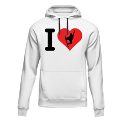 Unisex Adult's 'I Love Snowboarding' Fleece Hoodie