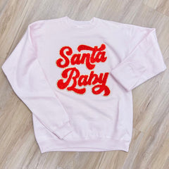 CHRISTMAS Women's 'Santa Baby' Chenille Sweatshirt