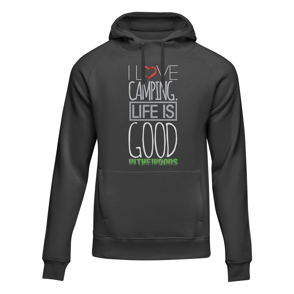 Outdoorzees Unisex 'I Love Camping In The Woods' Fleece Hoodie