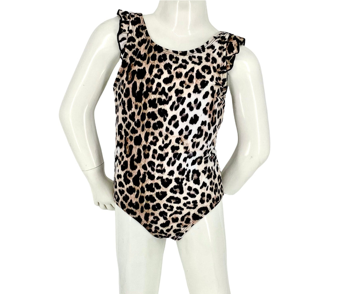 Girl's One-Piece Swimsuit - Leopard