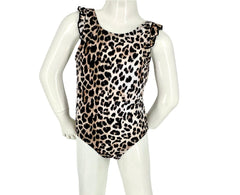 Girl's One-Piece Swimsuit - Leopard