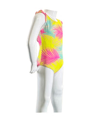 Girl's One-Piece Swimsuit - Multi Palms