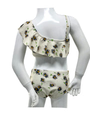 Girl's Two-Piece Bikini Swimsuit - Daisy Cream
