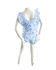 Girl's One-Piece Swimsuit - Thistle Blue