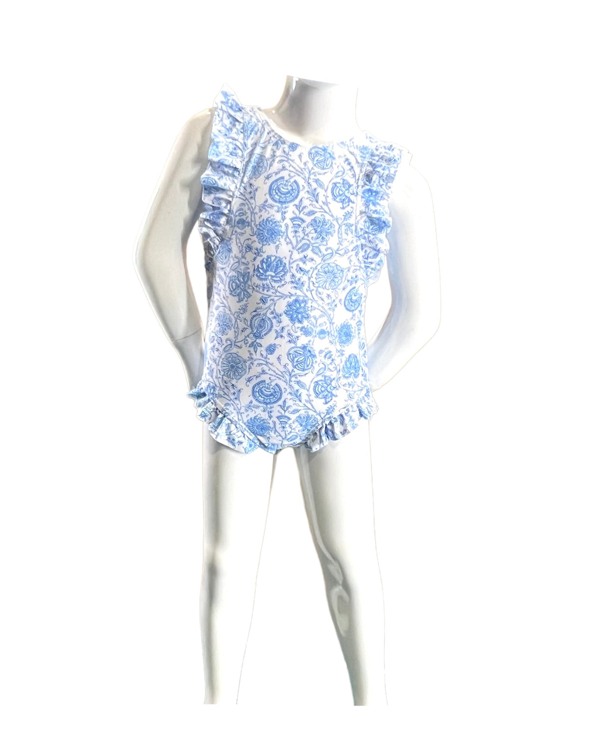 Girl's One-Piece Swimsuit - Thistle Blue