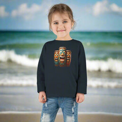 Unisex 'Laughing Tiki' Toddler Long Sleeve Tee