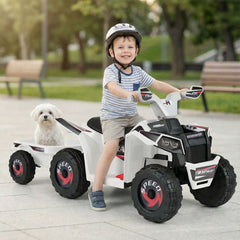 6V Kids Ride On ATV/Quad with Detachable Trailer