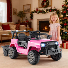 12V Kids Ride On UTV with Detachable Trailer