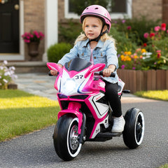 6V Kids Ride On Trike/Motorcycle with LED Lights