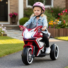 6V Kids Ride On Trike/Motorcycle with LED Lights