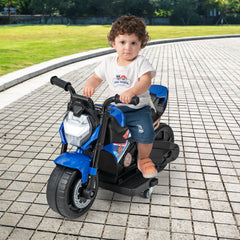 6V Kids Ride On Trike/Motorcycle with Detachable Training Wheels