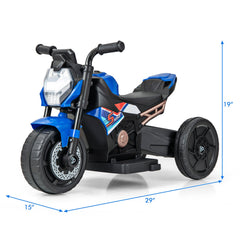 6V Kids Ride On Trike/Motorcycle with Detachable Training Wheels