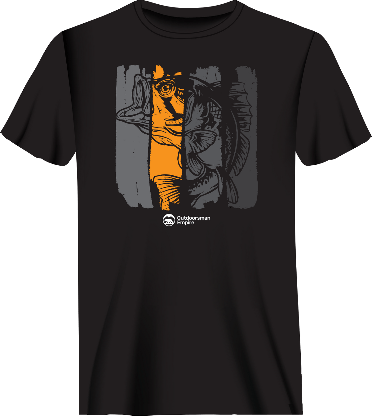 Outdoorzees Unisex Fishing Grunge Bars T-Shirt