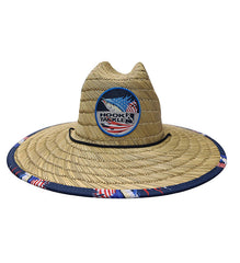 Unisex Americana 'Sails & Stripes' Straw Hat