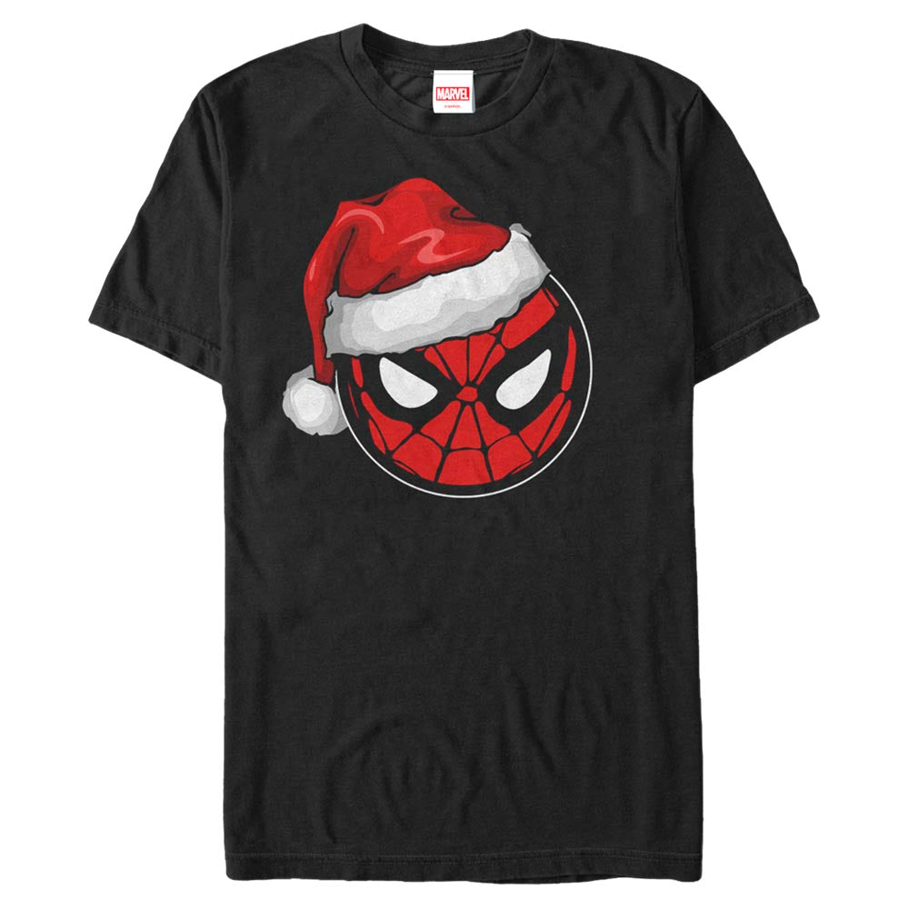 CHRISTMAS Men's Marvel Spidey Santa Hat T-Shirt