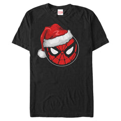 CHRISTMAS Men's Marvel Spidey Santa Hat T-Shirt