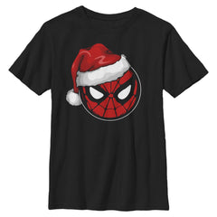 CHRISTMAS Boy's Marvel Spidey Santa Hat T-Shirt
