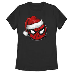 CHRISTMAS Women's Marvel Spidey Santa Hat T-Shirt